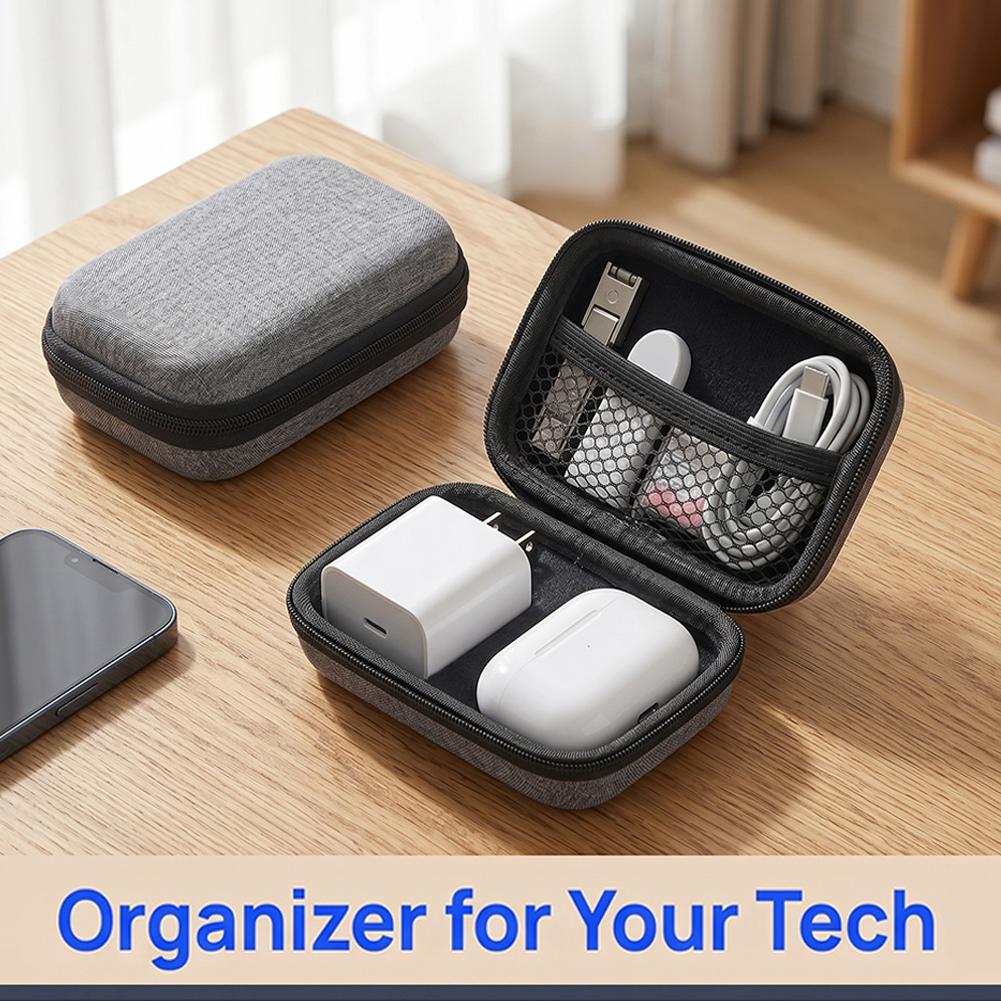 Travel Cable Organizer - İş Kulaklık Çantası Taşınabilir Fermuarlı Kulaklık