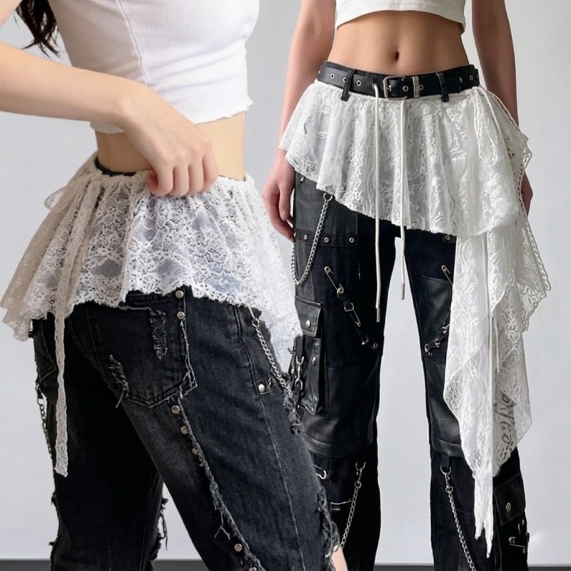Tech Wear Accessories - Hip Hop Dans Dantel Kemer Kadın