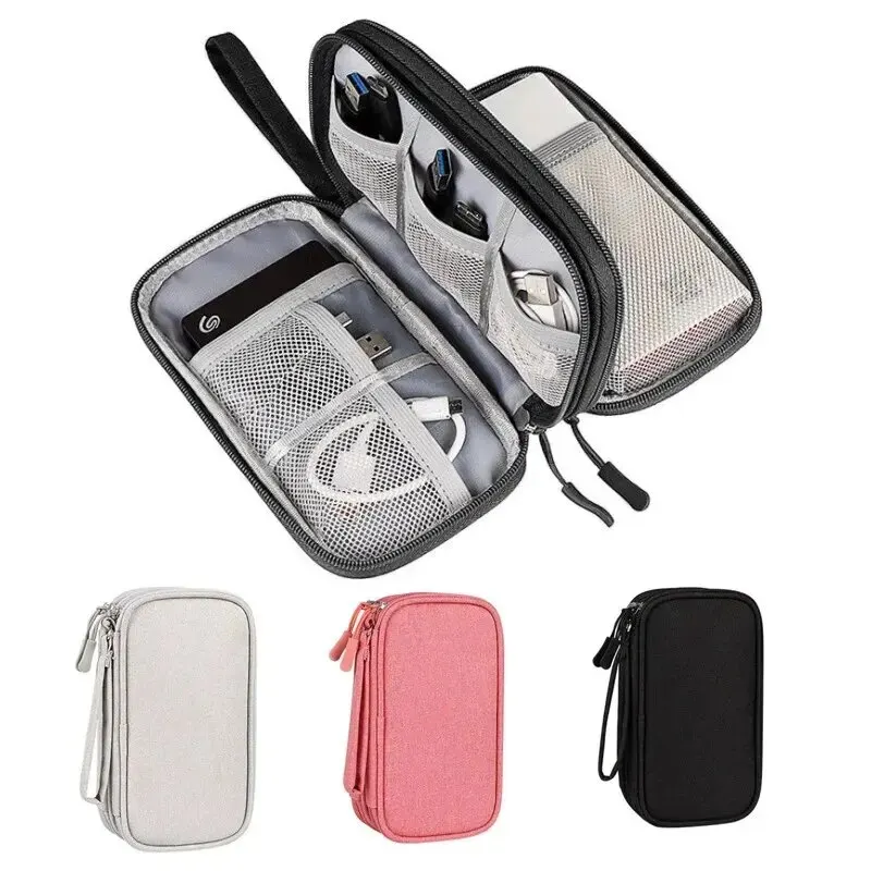 Travel Cable Organizer - 1 adet gri/siyah/pembe/lacivert yeni seyahat organizatör