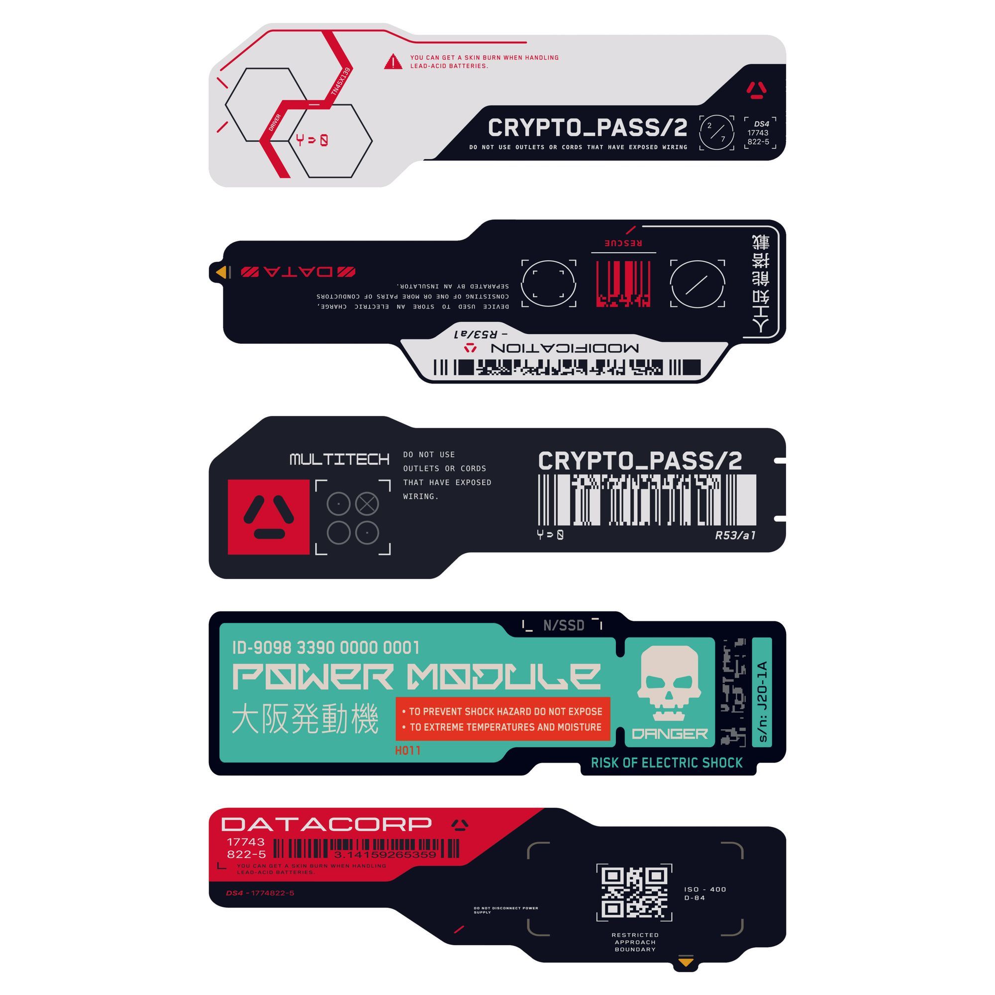 Tech Accessories For Laptop - Siberpunk Teknolojisi QR Kod Vinil Etiket