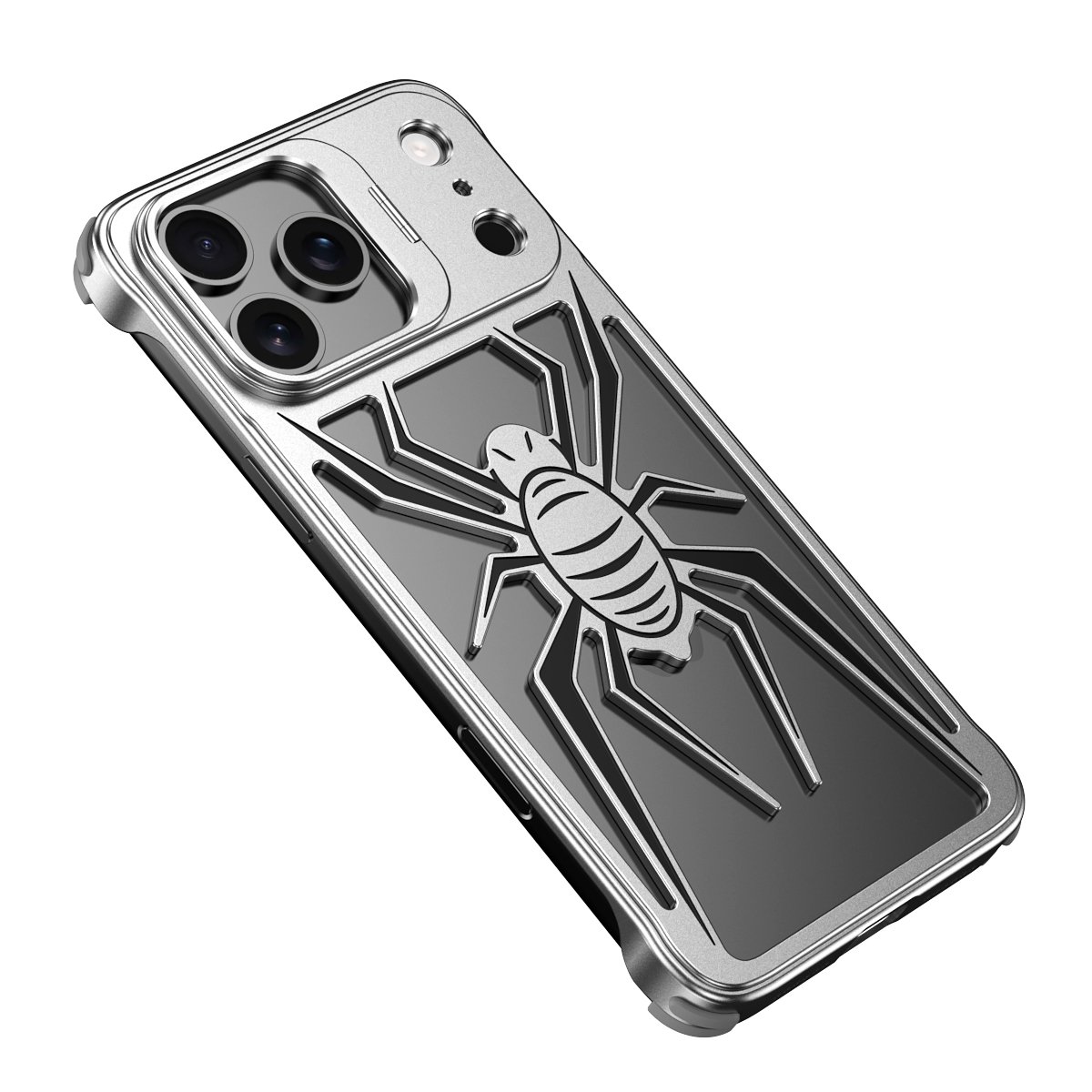 Phone Stand Aluminum - Lüks Örümcek Zırhı Metal Telefon Kılıfı