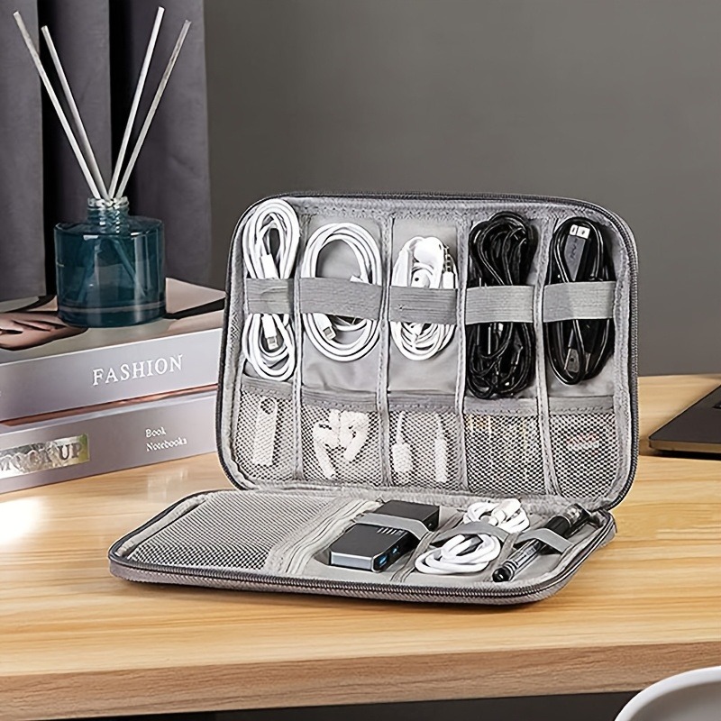 Tech Accessories Travel Organizer Pouch - Çok Cepli Seyahat Kablo Düzenleyici, Elektronik