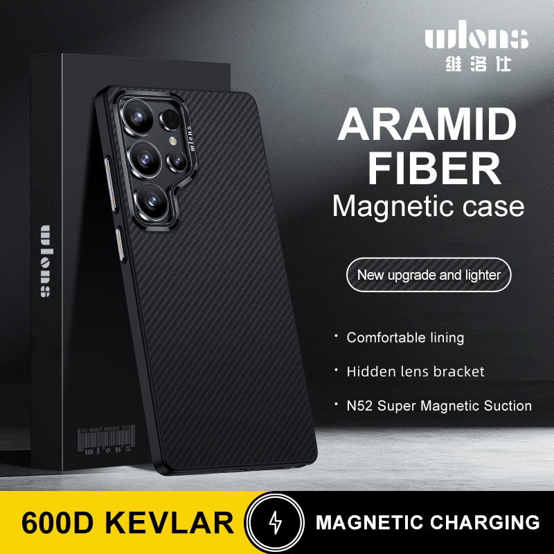 Phone Stand Aluminum - Wlons Karbon Aramid Fiber Manyetik Telefon